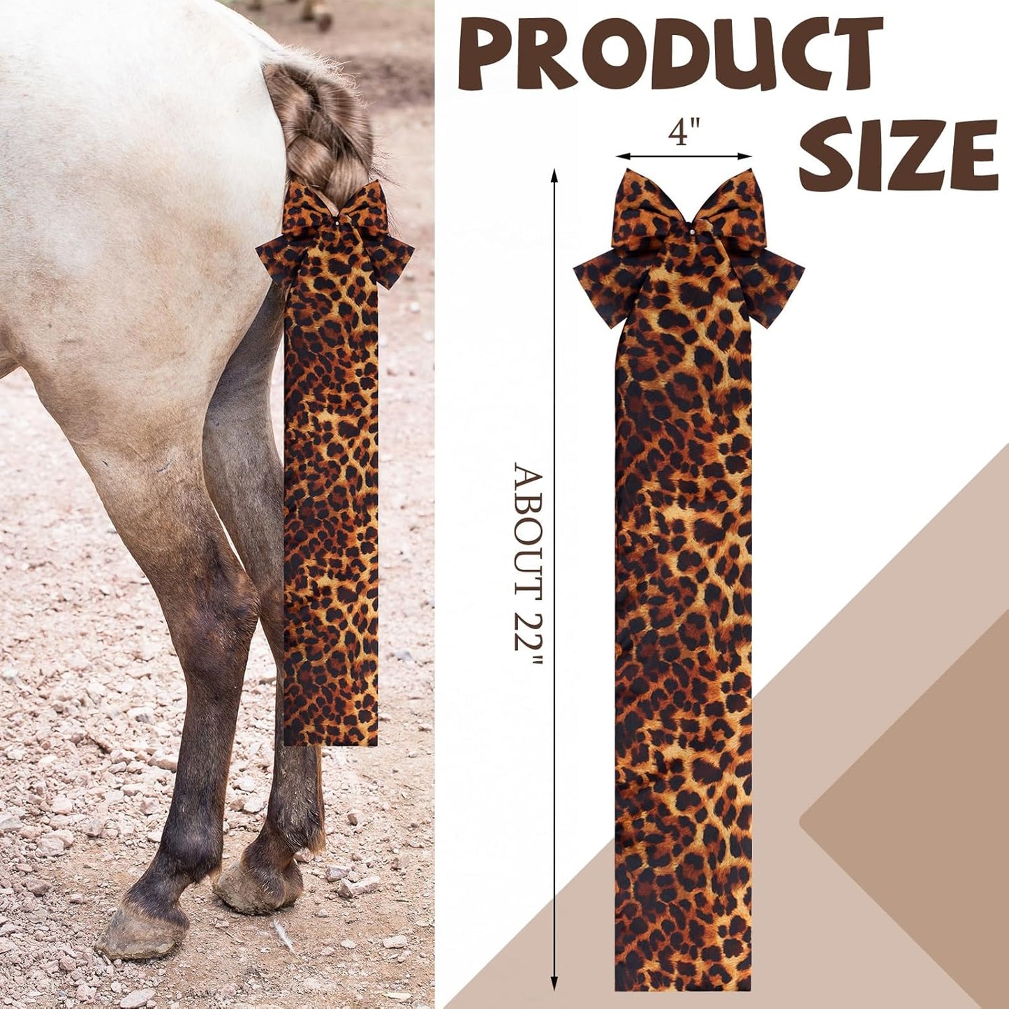 6 Pcs Horse Tail Bag Breathable Guard 22" Slip on Horse Care Tail Wrap 2 Strand Closure Straps Grooming Supplies to Keep from Dirt Breakage Rubbing 6 Designs(Vintage Style)