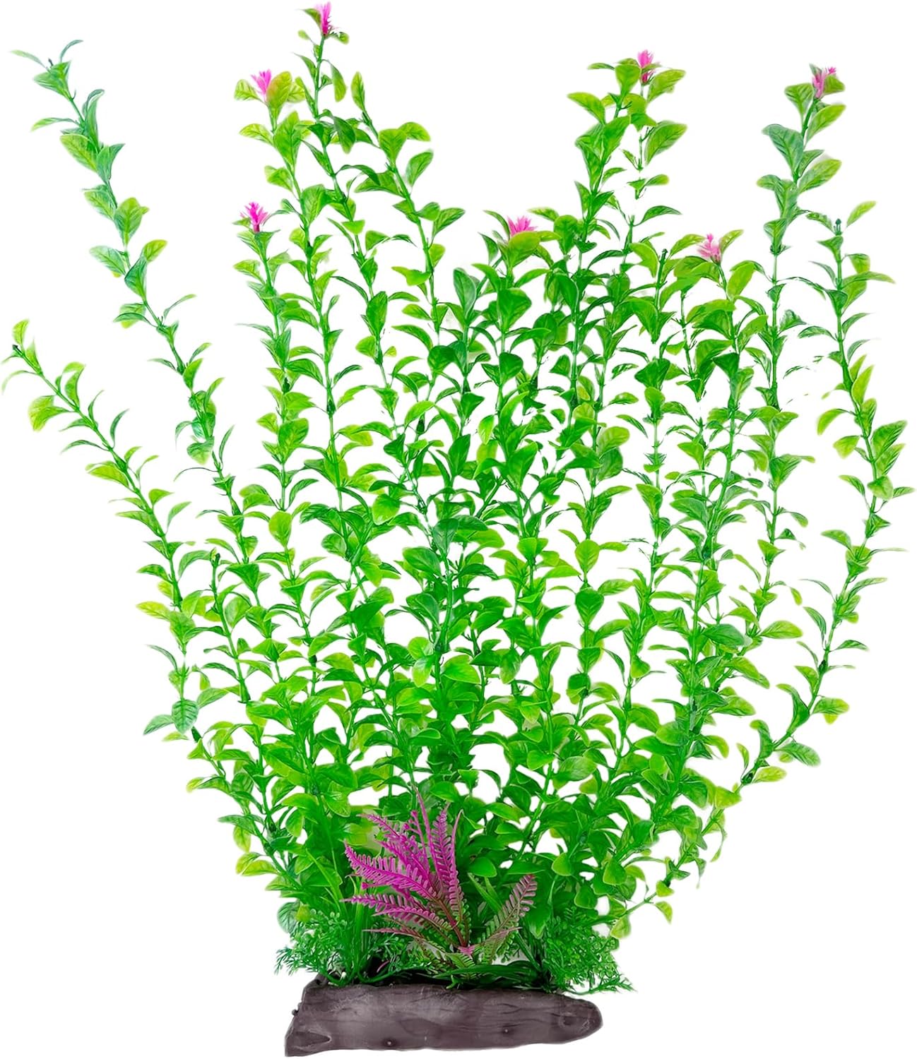 Hamiledyi Aquarium Plastic Plants Aquarium Decor Artificial Fish Tank Plants,Tall Fish Tank Decorations, Extra Large Aquarium Plant 20.4-inch Tall,1PCS
