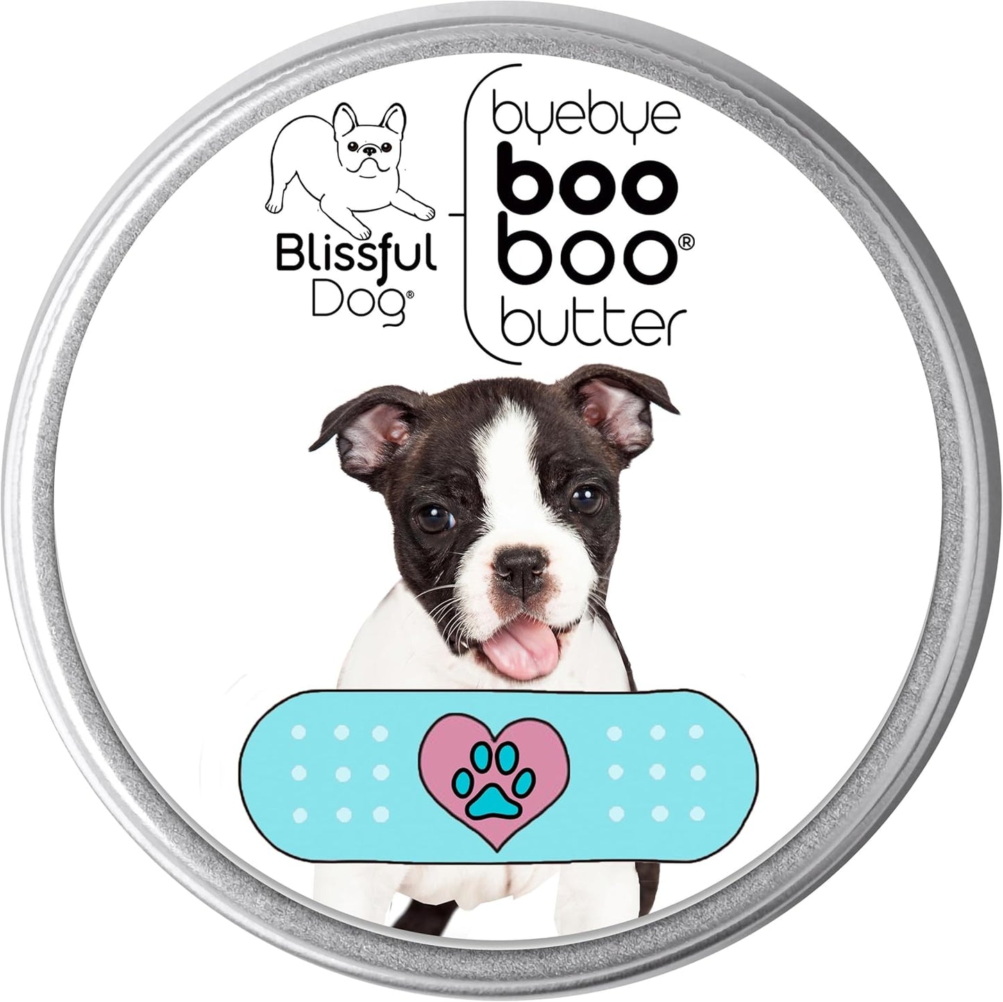 The Blissful Dog 8 oz TIN Boston Terrier Booboo Butter
