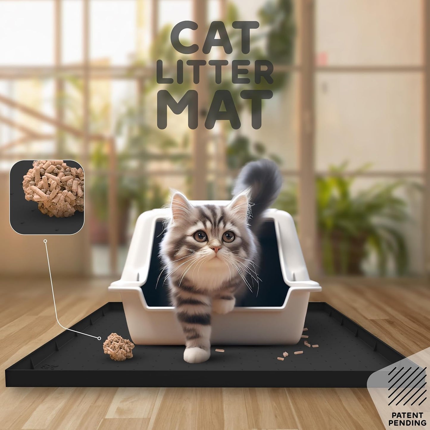 32x24x1” XL Dog Food Mat - All Purpose Under Sink Liner, Washer and Dryer Covers for The Top, Silicone Griddle Mat for Blackstone - Raised Edges Dog Mat for Food and Water Prevent Spill, Waterproof