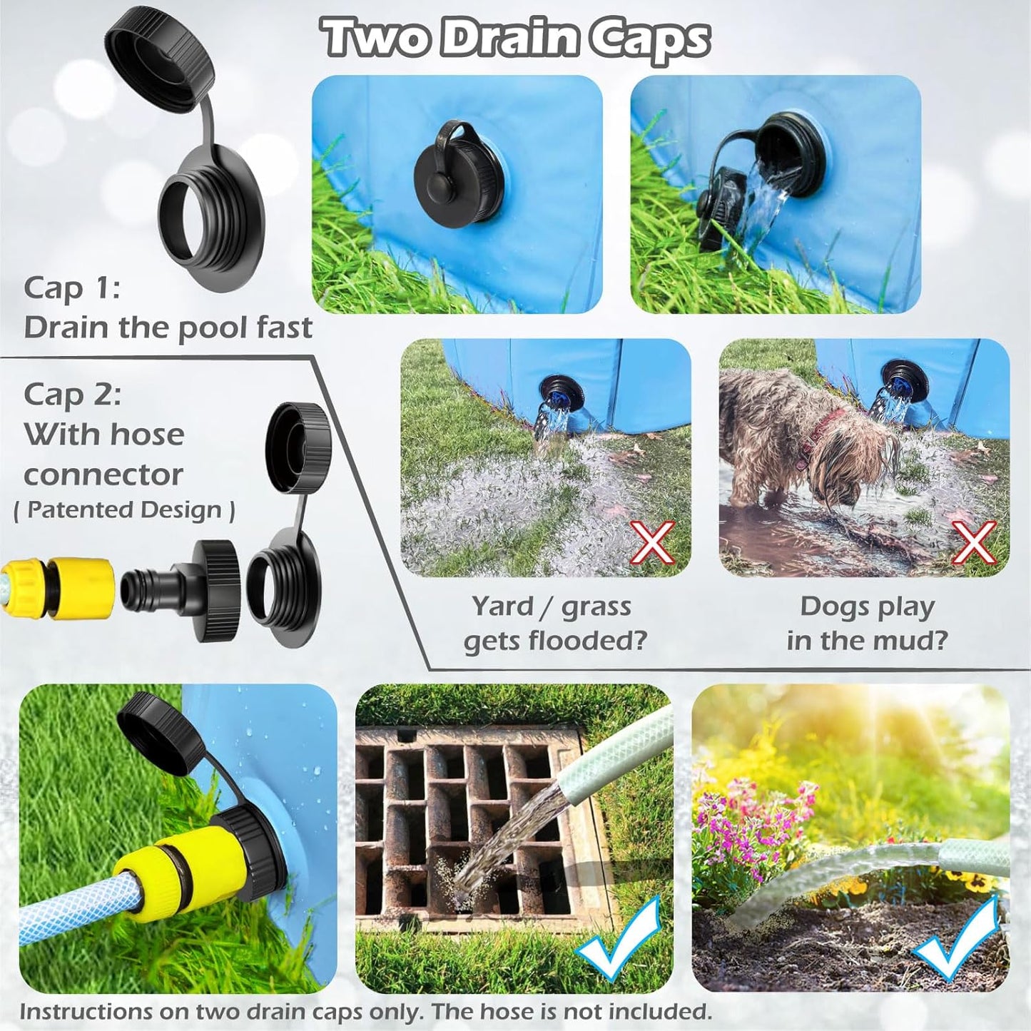 Jasonwell Foldable Dog Pet Bath Pool Collapsible Dog Pet Pool Bathing Tub Kiddie Pool Doggie Wading Pool for Puppy Small Medium Large Dogs Cats and Kids 55.1" Blue