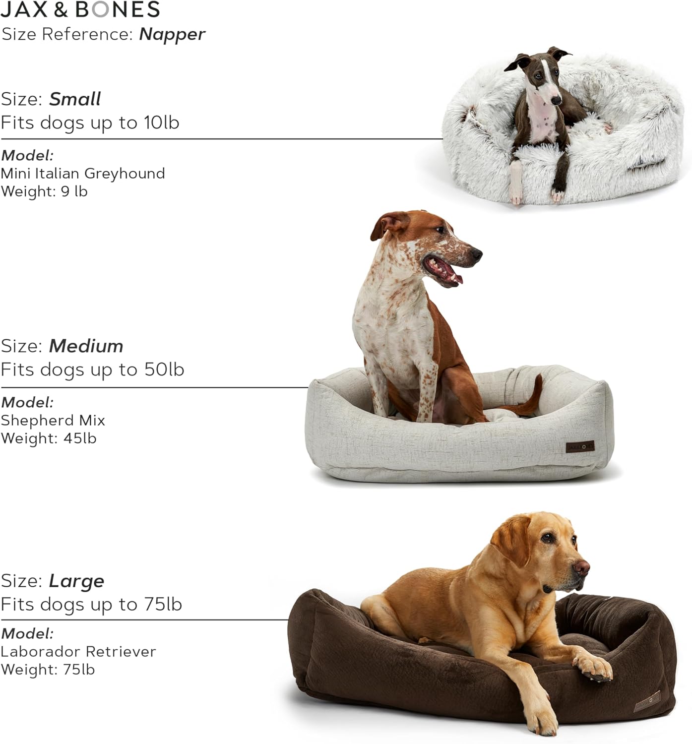 Jax & Bones Dog Napper - Luna Grey Machine Washable Bed for Dogs - Extra Heavy Duty Bolstered Sides - Small Grey Dog Mat | 24 x 21 Inches