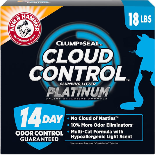 Arm & Hammer Cloud Control Platinum Clumping Cat Litter Odor Control, 18 lbs.