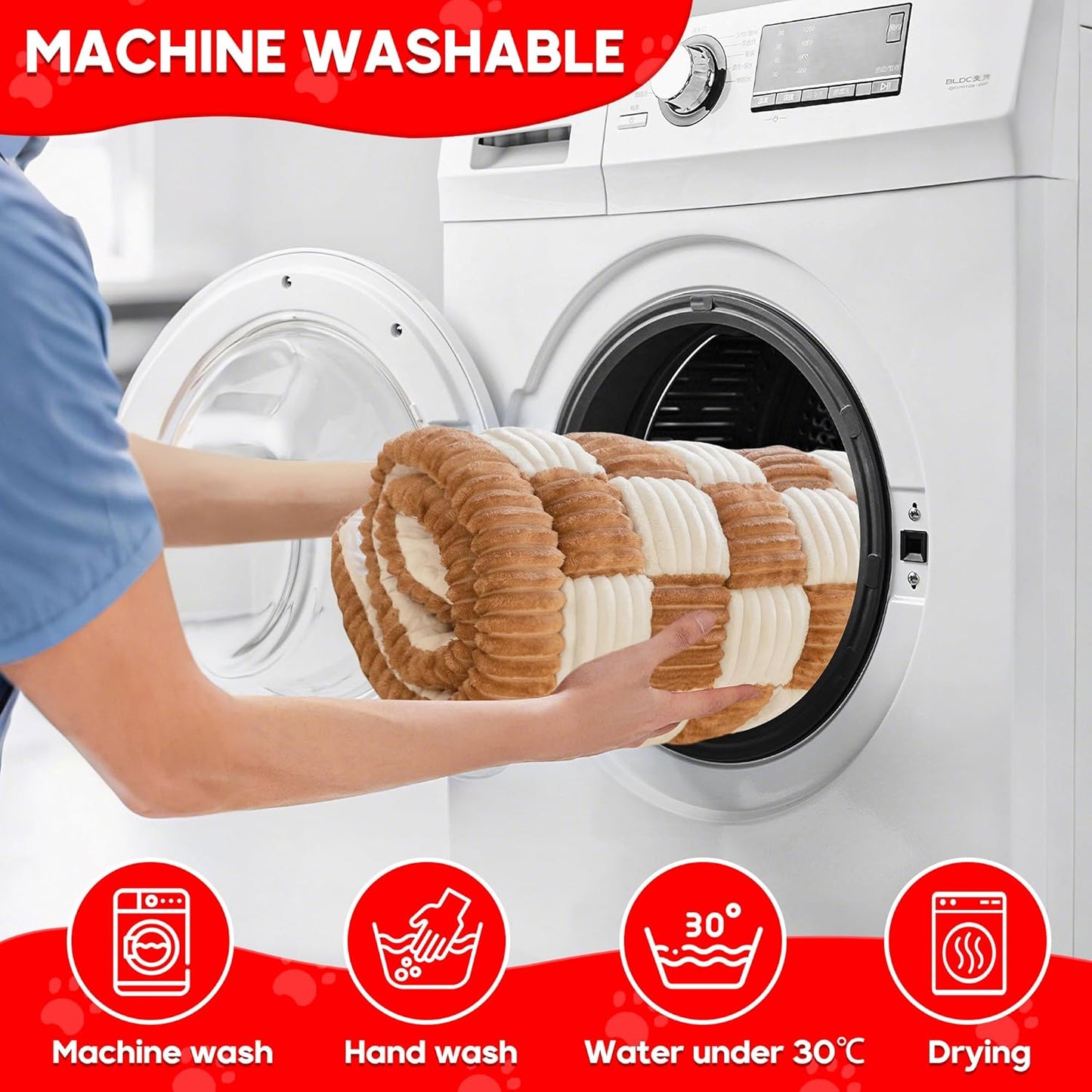 Dog Car Bed Mat, Non-Slip Backseat Extender Pet Blanket, Plaid Dog Bed for Trucks, Sedans & Large SUVs, Chew-Resistant Travel Pad for Dogs, Easy Clean & Scratch-Proof & Comfort (56"x28.7")