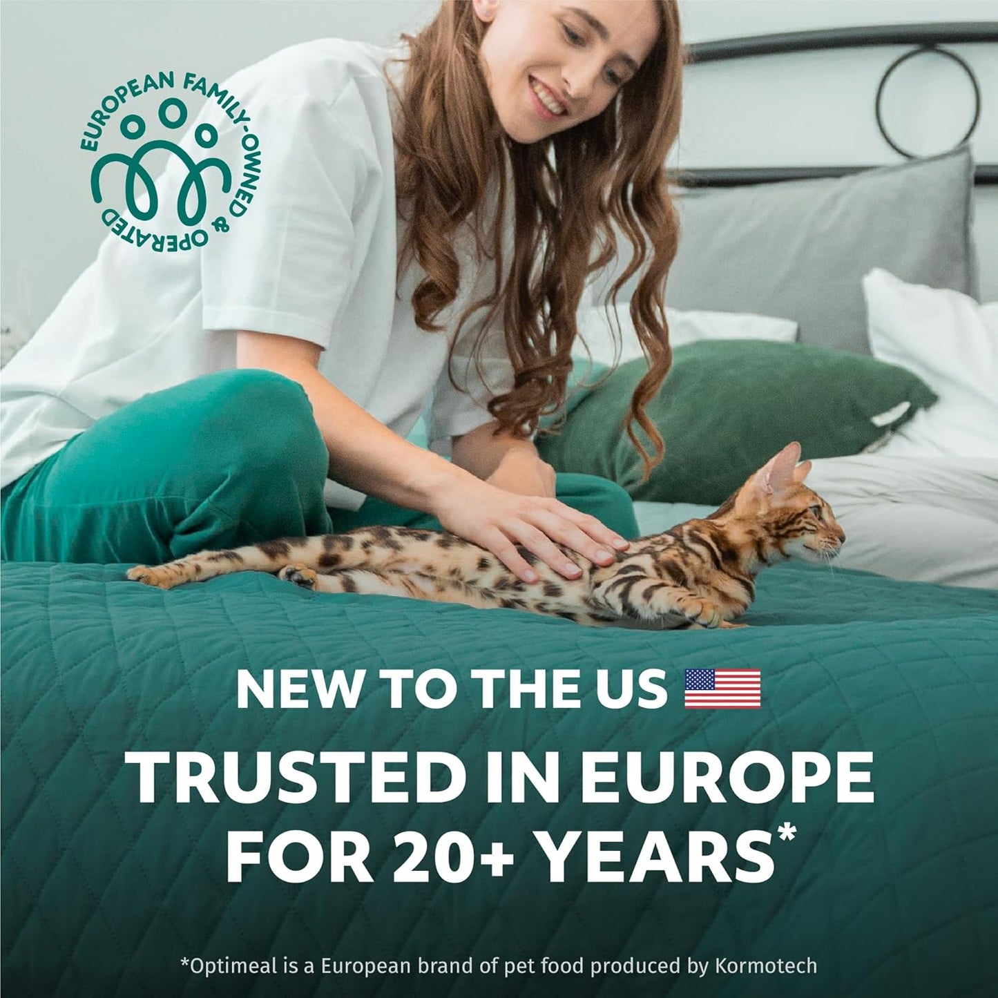 OPtimeal Skin & Sensitive Stomach Cat Food - Proudly Ukrainian - Healthy Cat Food Dry Recipe for Skin & Digestive Support, Tasty Dry Cat Food for Pets (8.8 lbs, Salmon & Brown Rice)