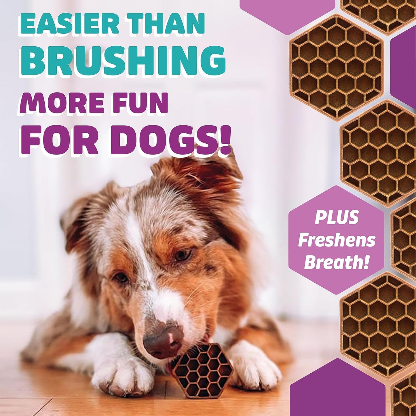 Dog Dental Treats – Vet VOHC Approved – Delicious Chicken Protein – Removes Tartar with Cleaning Comb Shape – Dental Dog Treats for Small Dogs (24oz, 42 Count)