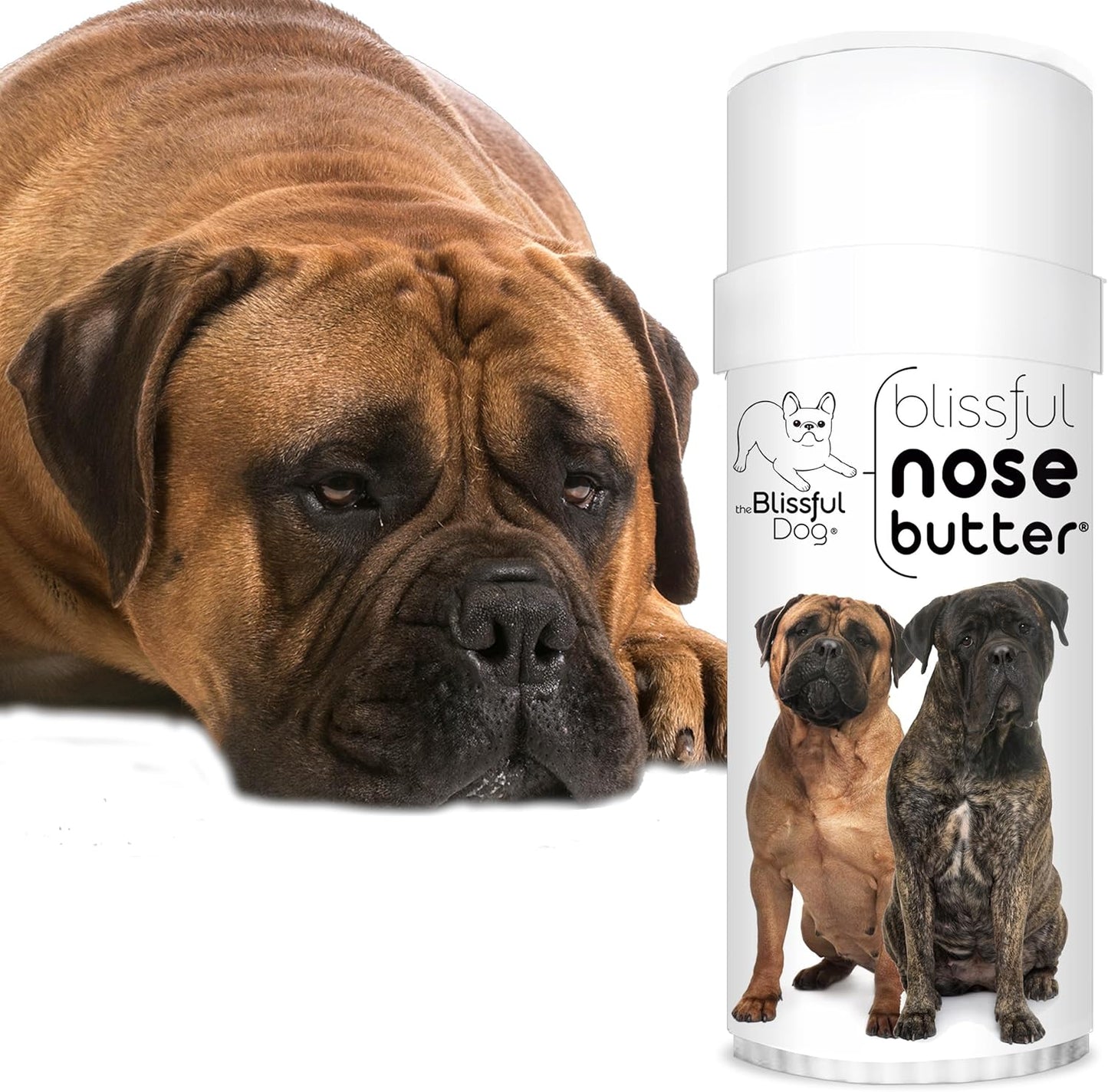 The Blissful Dog Bullmastiff Unscented Nose Butter - Dog Nose Butter, 2 Ounce