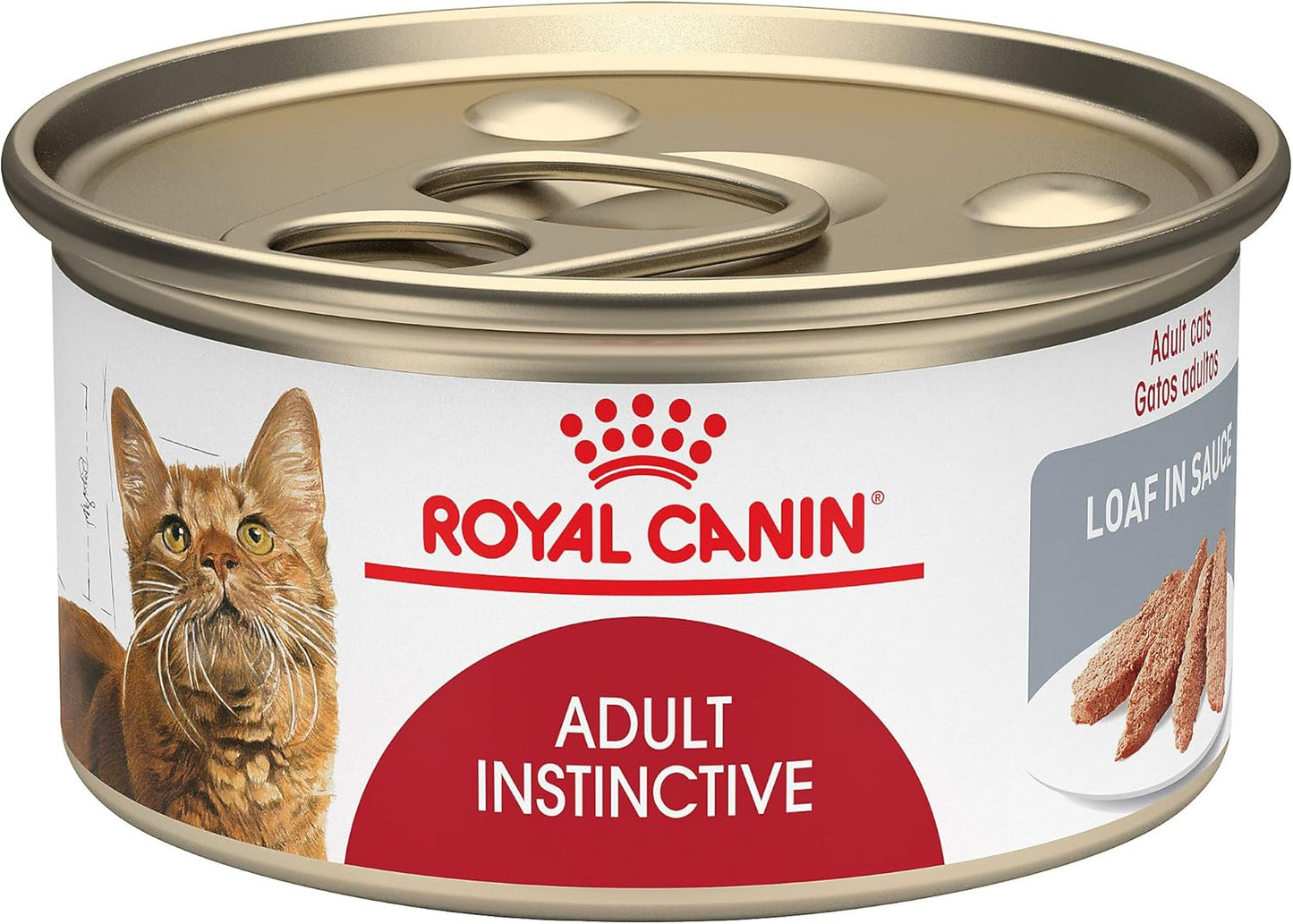 Royal Canin Feline Health Nutrition Adult Instinctive Loaf in Sauce Canned Cat Food, 3 oz can (24-count)