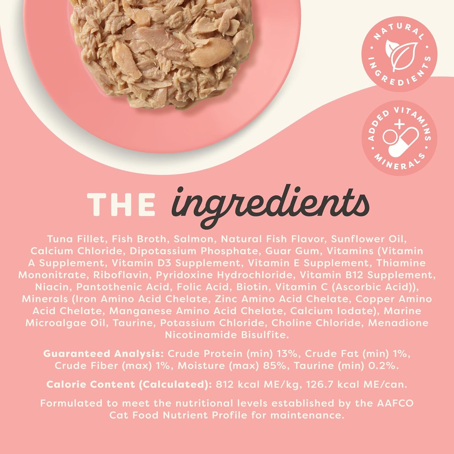 Applaws Vitality Wet Cat Food in Broth, Natural Canned Cat Food, Wet Food for Cats with Added Vitamins and Minerals, Grain and Carrageenan Free, Tuna Fillet & Salmon in Broth (24 Count, 2.47 oz Cans)