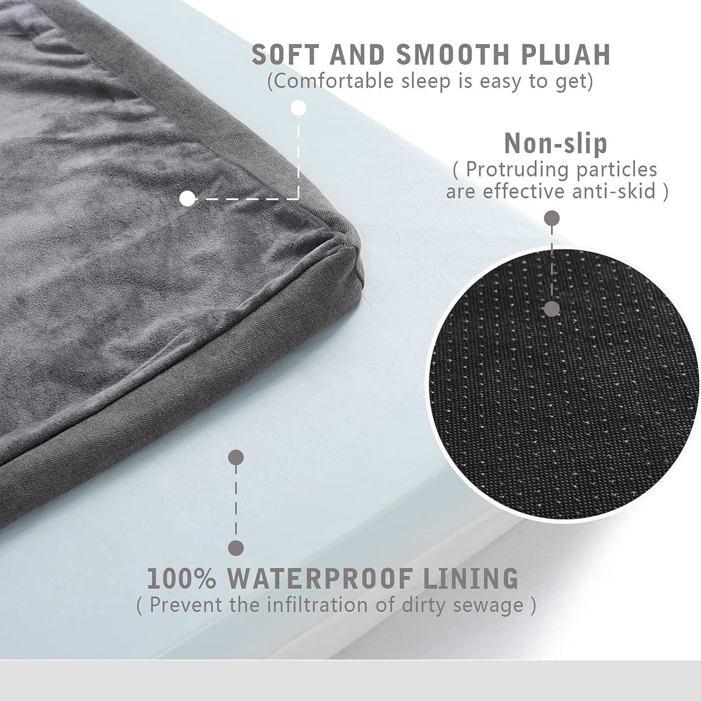 Orthopedic Memory Foam Dog Bed, Cooling Dog Beds for Extra Large Dogs -Waterproof Pet Bed for Crate with Removable Washable Cover, XL(41inch,90Lbs)