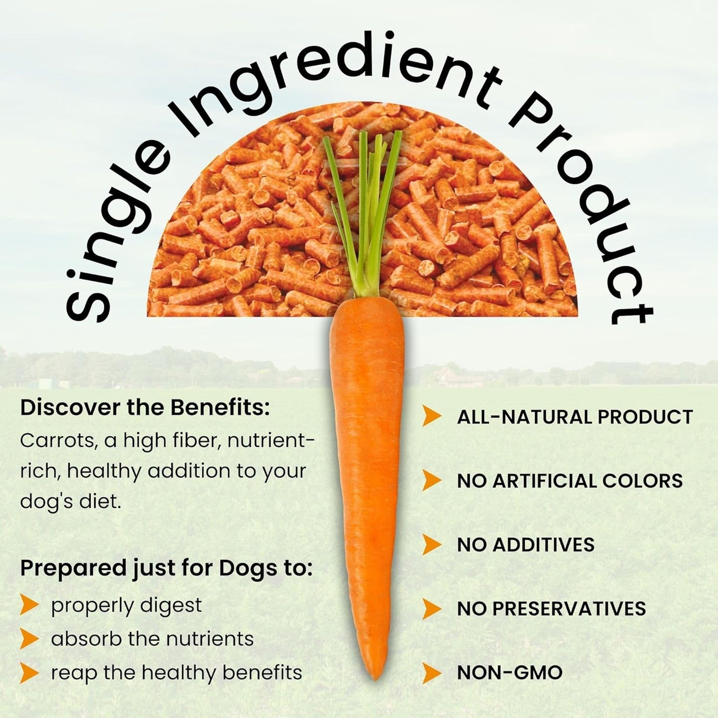 Olewo Original Carrots for Dogs – Fiber for Perfect Poop, Dog Food Toppers for Picky Eaters, Natural Skin & Coat Support, Multivitamin, Probiotics for Digestive and Gut Health, 5.5 lbs
