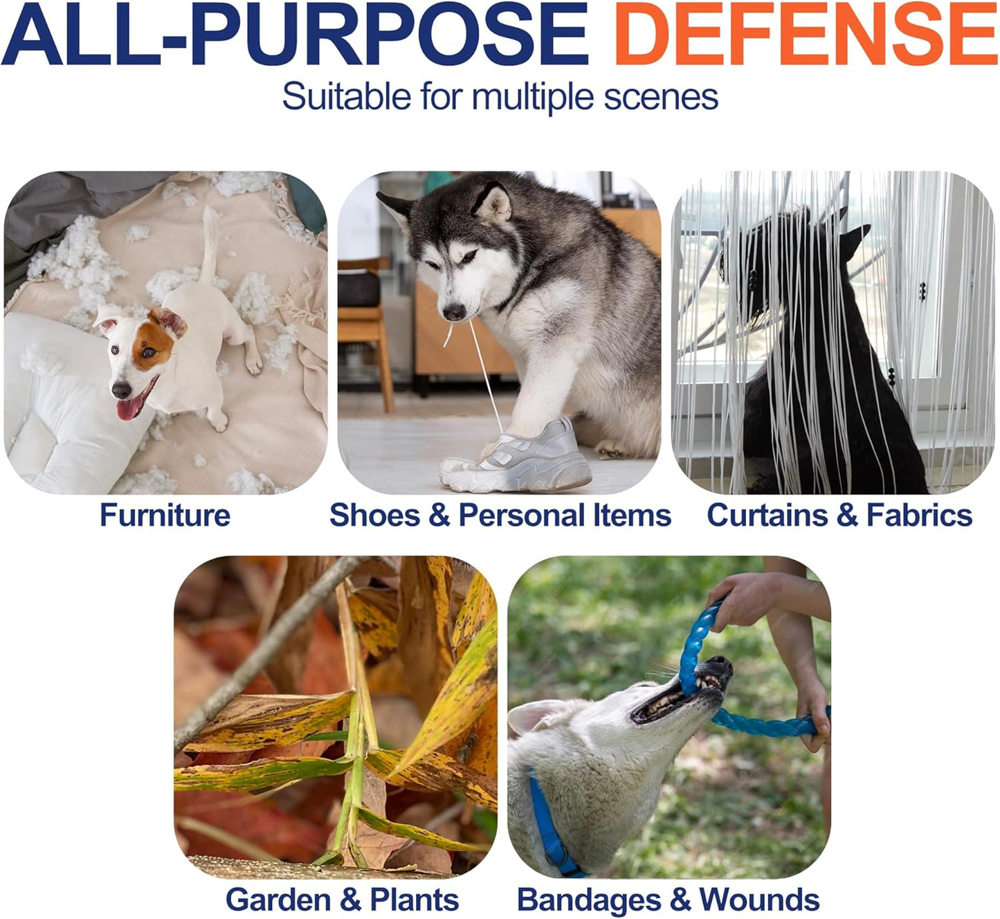 Anti-Chew & No-Go Dog Spray – 150ml Large Bottle – Helps Deter Chewing, Biting & Scratching – Safe for Furniture, Shoes & Carpets – Natural Bitter Formula for Dogs & Puppies