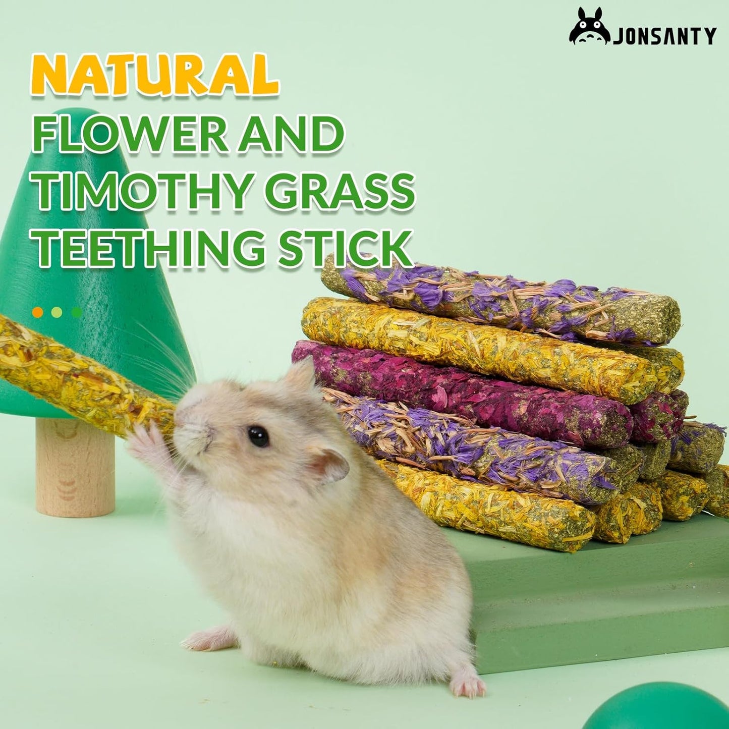 50-60 PCS Natural Rabbit Chew Toys, Treats, Timothy Sticks, Apple Sticks, Sweet Bamboo for Guinea Pig, Hamster, Chinchilla, Rat, Small Animals