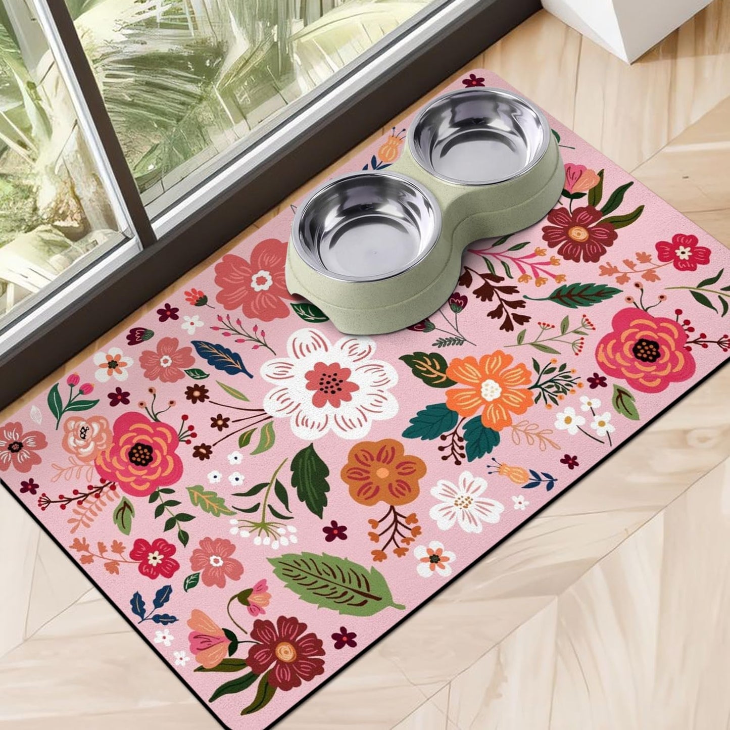 Dog Food Mats for Floors, Absorbent Dog Bowl Mat for Food and Water Dispenser Mat, Quick Dry Cat Food Mat Pet Supplies