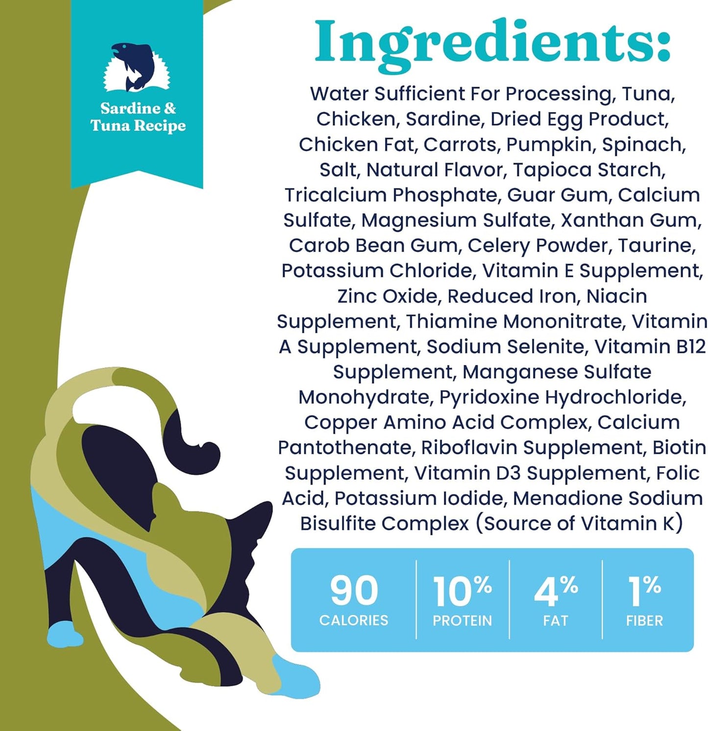 Solid Gold Wet Cat Food Pate - Healthy Canned Cat Food Pate w/Real Tuna & Sardine, Omega Fatty Acids, Vitamins & Minerals - Grain Free & Gluten Free Can Meals for Cats & Kittens - 24ct/3oz Can