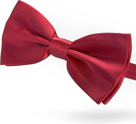 KOOLMOX Dog Bow Tie, Red Bow Tie with Adjustable Dog Collar for Medium and Large Dogs Cats Pets Wedding Birthday Party Holiday Homecoming Costumes, 1 Piece Wine Red
