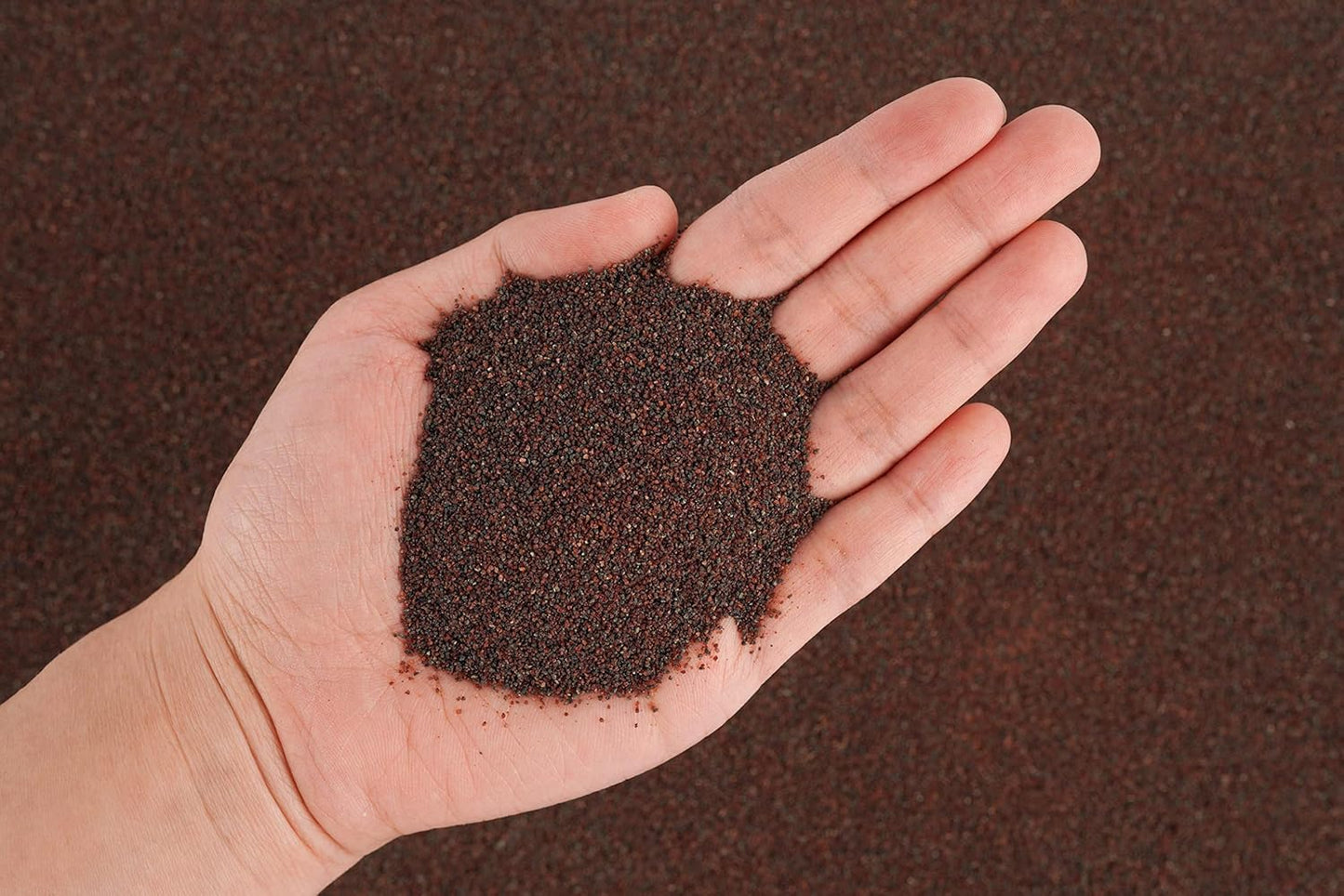 LANDEN Congo Aquascape Sand for Aquarium Landscape 2L(9lbs), Brown, Aquarium Natural Fine Decorative Sand, Tropical Rainforest Biotope Aquariums, Depth Enhancing, 0.4-0.9mm