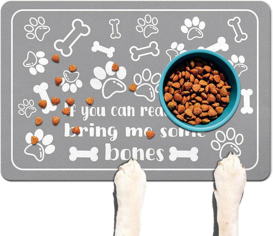 Pet Feeding Mat for Floors Waterproof Dog Mat for Food and Water Absorbent Quick Dry Non Slip mat for Cat Bowls