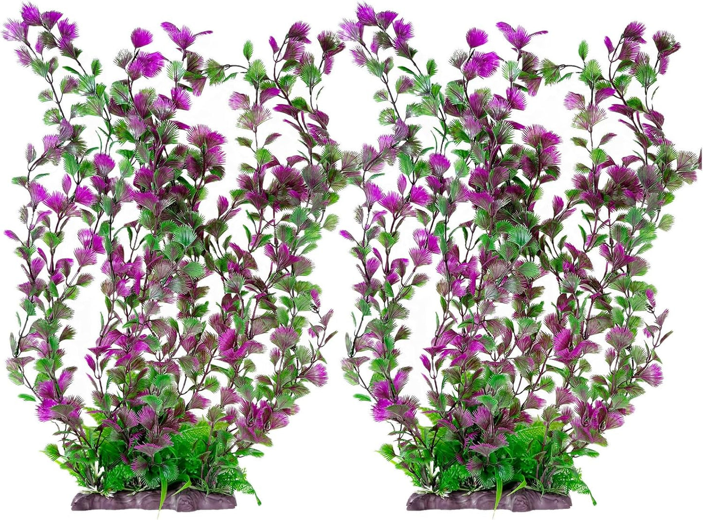 Hamiledyi Aquarium Plastic Plants Aquarium Decor Artificial Fish Tank Plants,Tall Fish Tank Decorations, Extra Large Aquarium Plant 20.4-inch Tall,2PCS