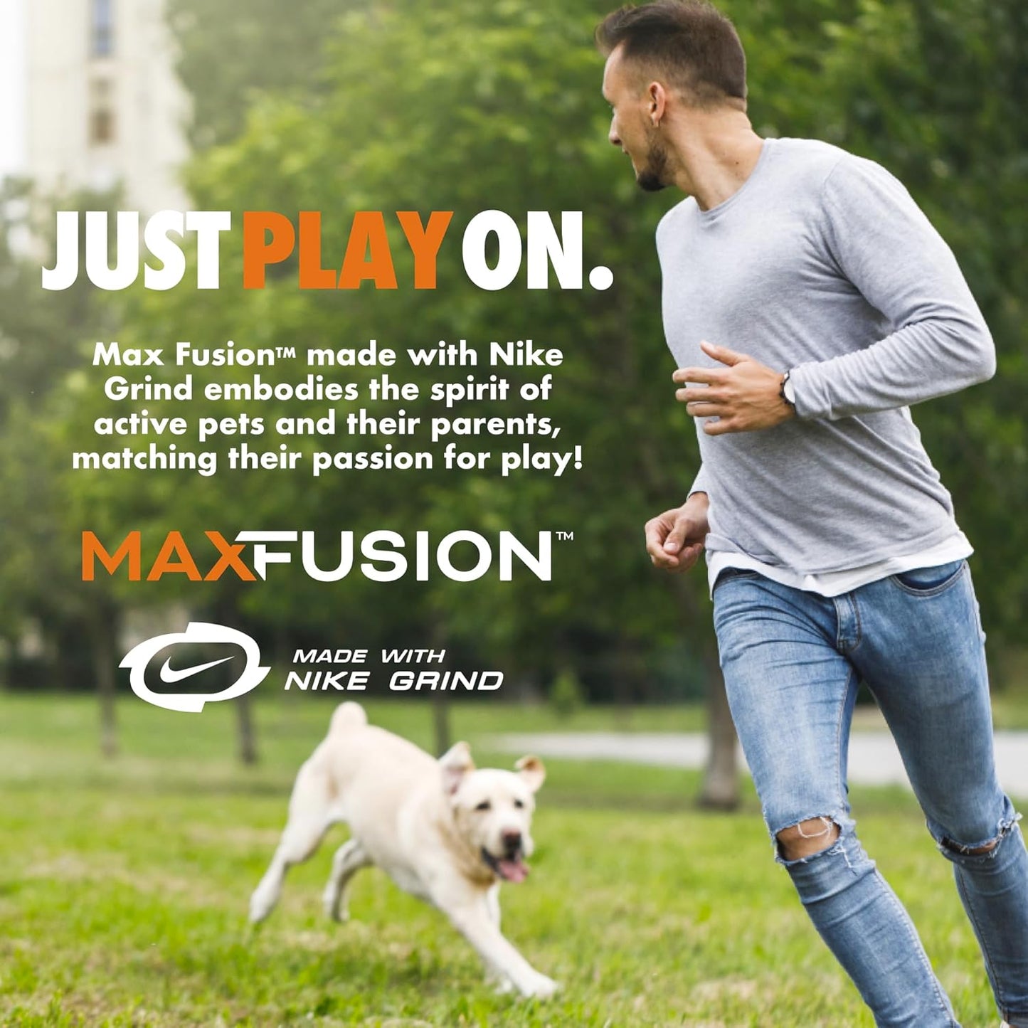 Max Fusion with Nike Grind, Dog Chew Toy, Arlee Weeble Treat Dispensing Toy for Dogs, Durable & Interactive for Pets, M