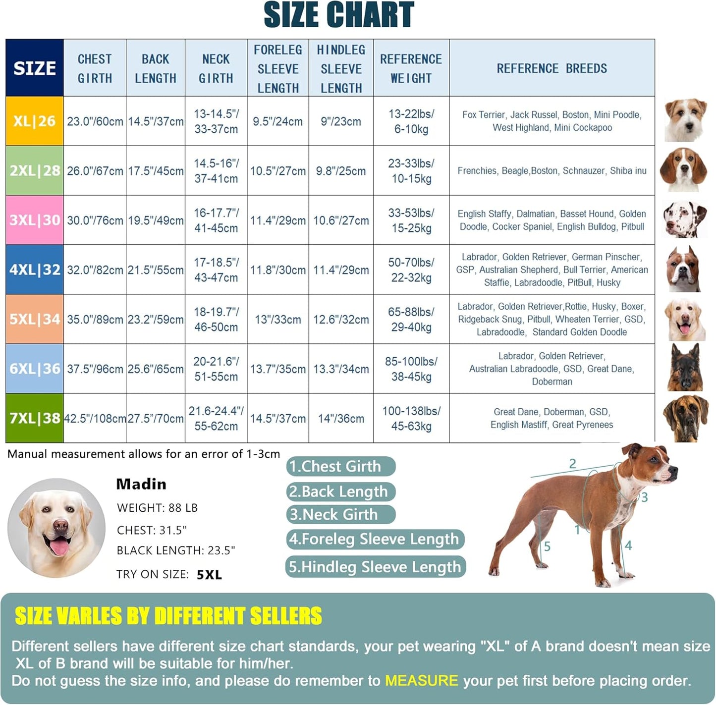 Yeapeeto Dog Onesie Surgery Recovery Suit for Large Medium Bodysuit Dogs Pajamas PJS Full Body for Shedding, Prevent Licking, Wound Protection, Cone Alternative… (Blue Green, 7X-Large (Pack of 1))