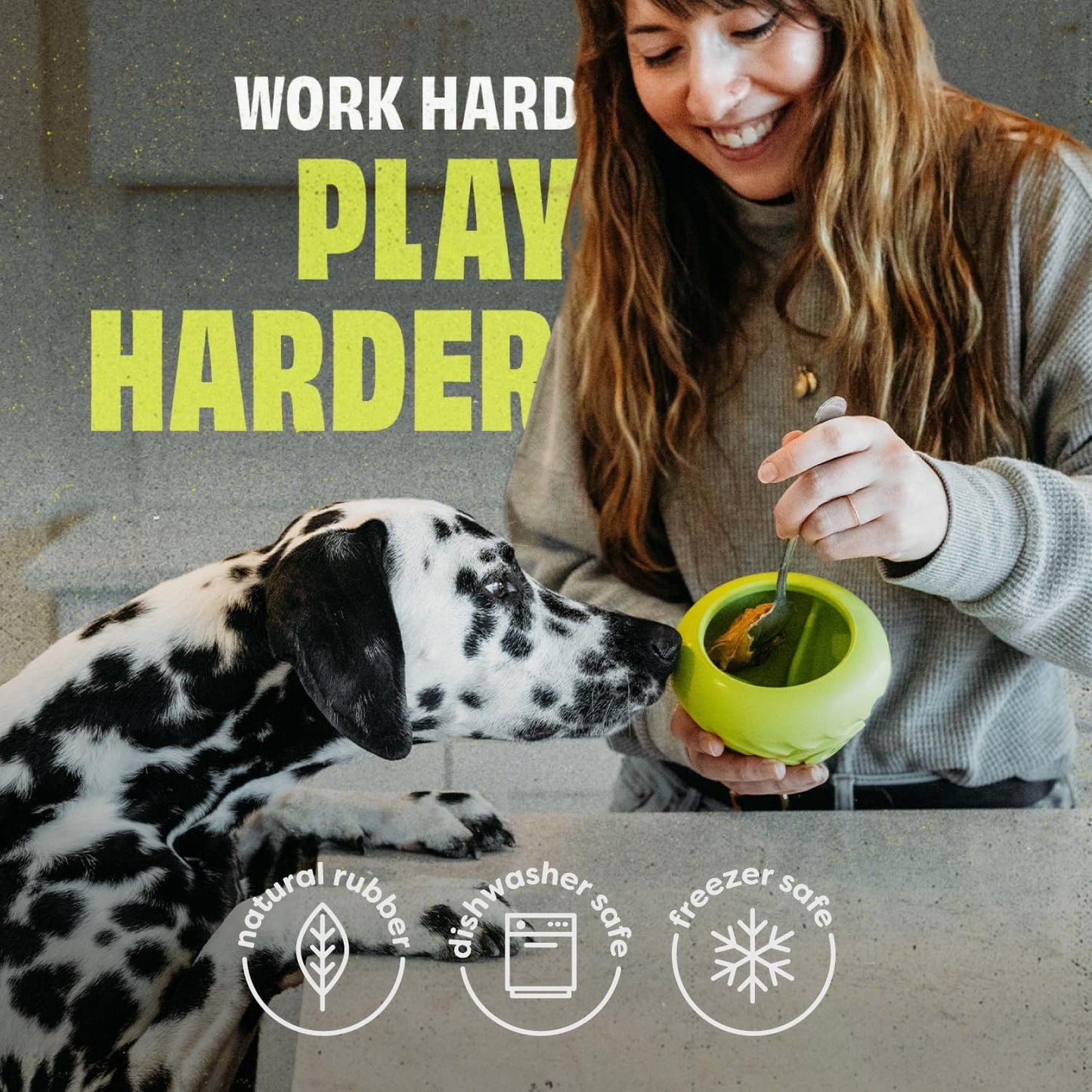 Benebone Natural Rubber Cone Interactive Enrichment Treat Dispensing Dog Toy - Slow Feeder - Great for Meals and Boredom