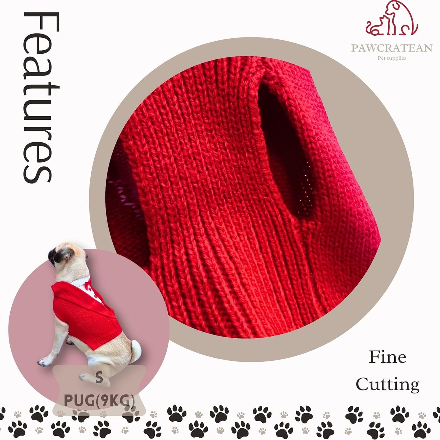 Cute Sweater for Dogs and Cats Soft Flannel Pet Outfit Warm and Cozy Animal Hoodie Small to Large Pet Clothes for Halloween Parties and Everyday Wear (X-Small, Red Bowtie)