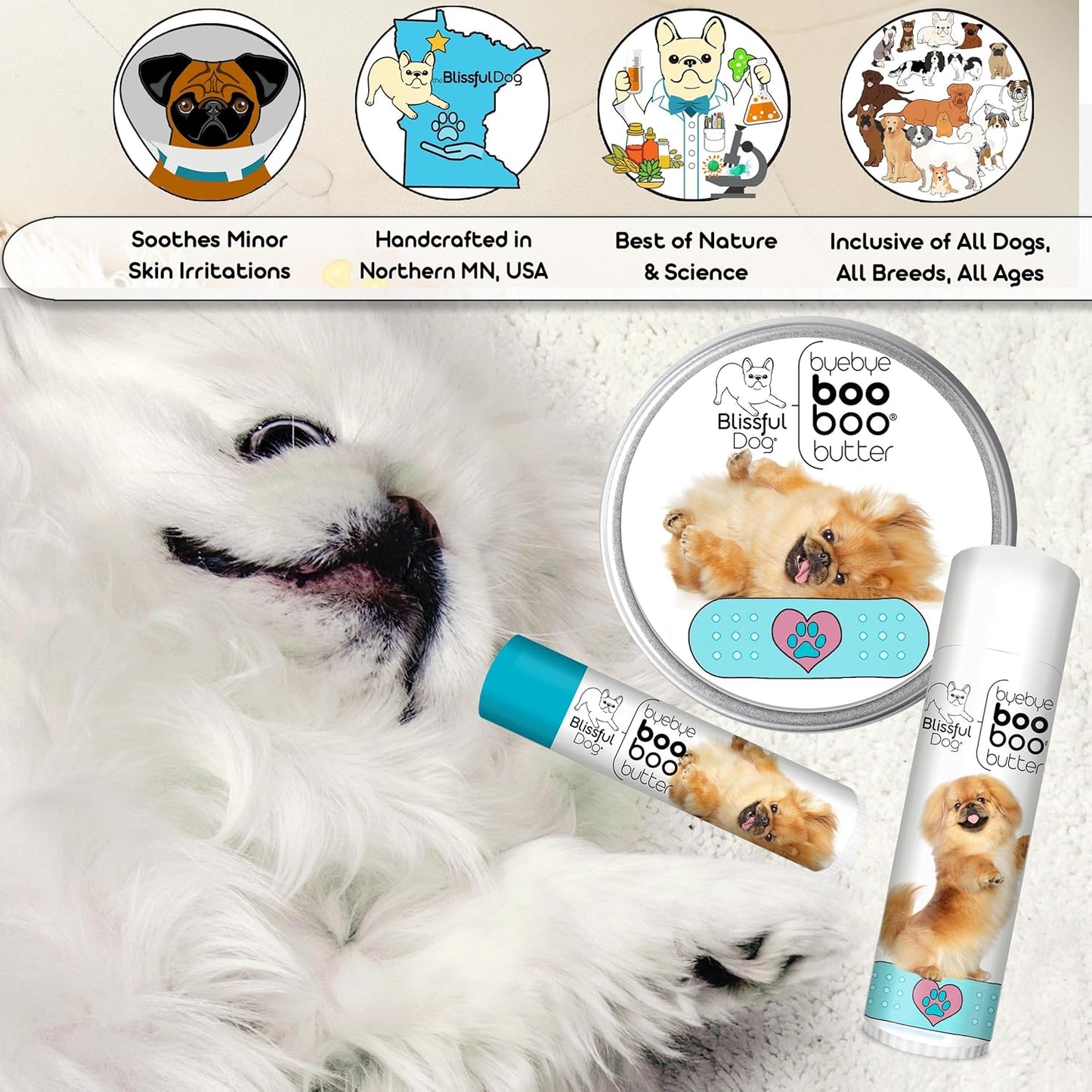 The Blissful Dog .15 oz Tube Pekingese Booboo Butter