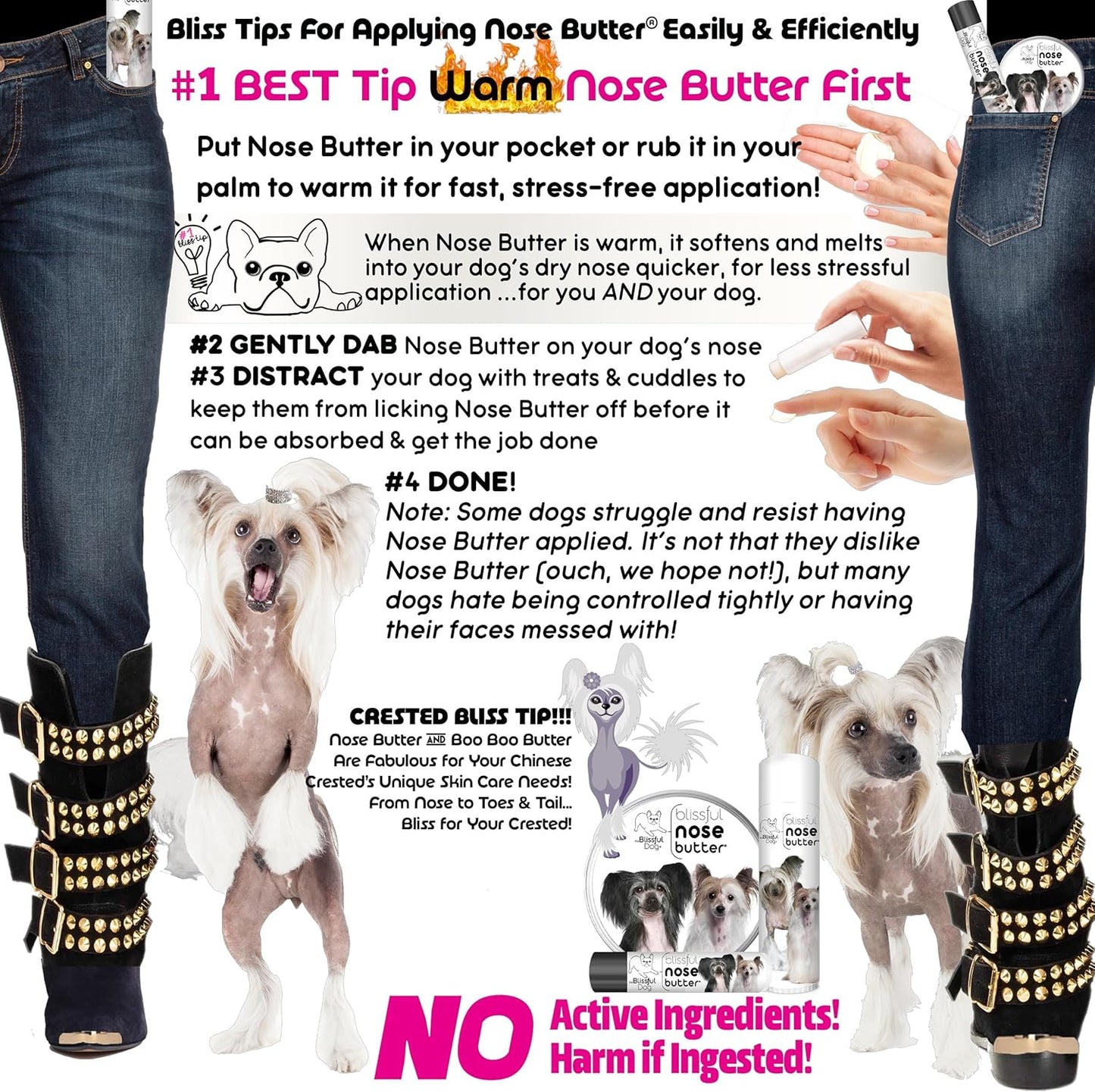 The Blissful Dog Chinese Crested Unscented Nose Butter, 0.15-Ounce