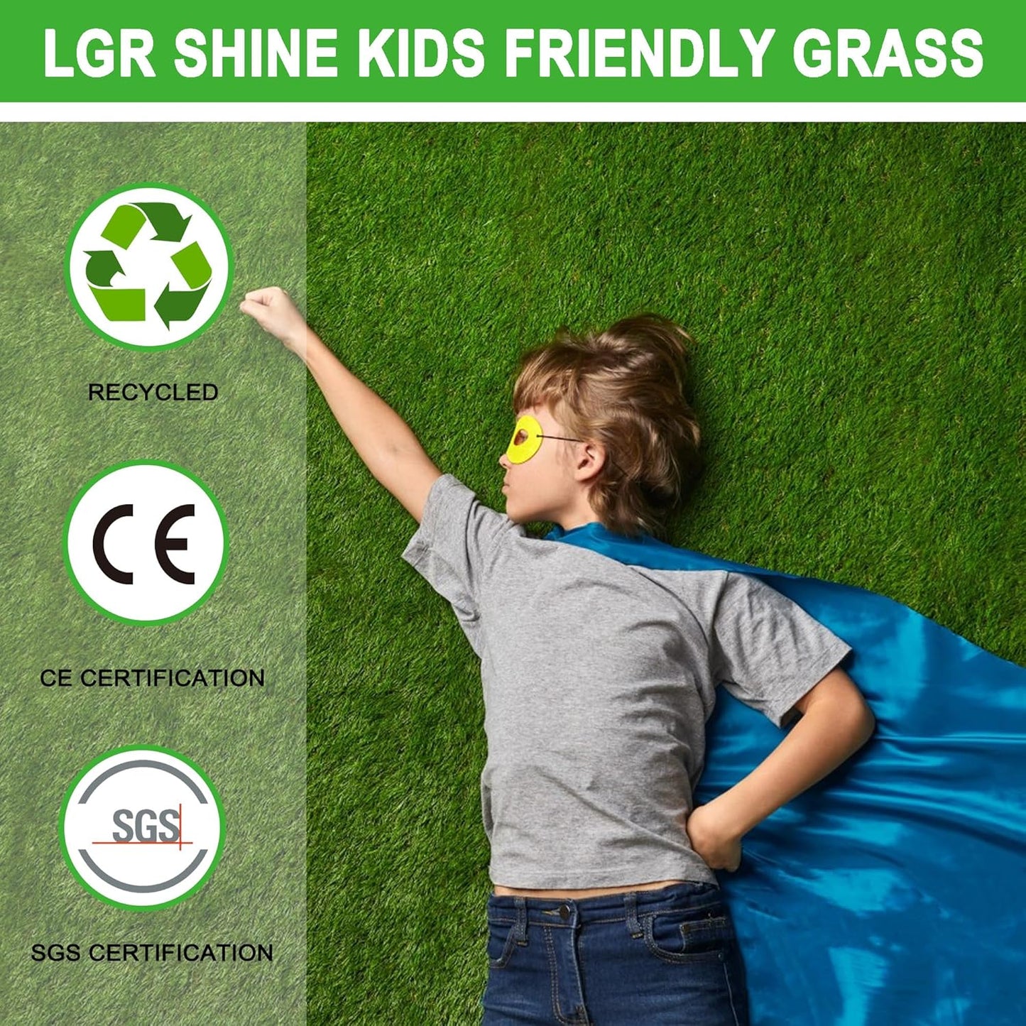 Artificial Grass Turf for Dogs 6 ft x 8 ft,1.38 inch Extra Large Fake Grass Pee Pad for Puppy Potty Training，Faux pet Grass Rug for Indoor/Outdoor Patio,Turf Grass Mat for Dogs Potty.