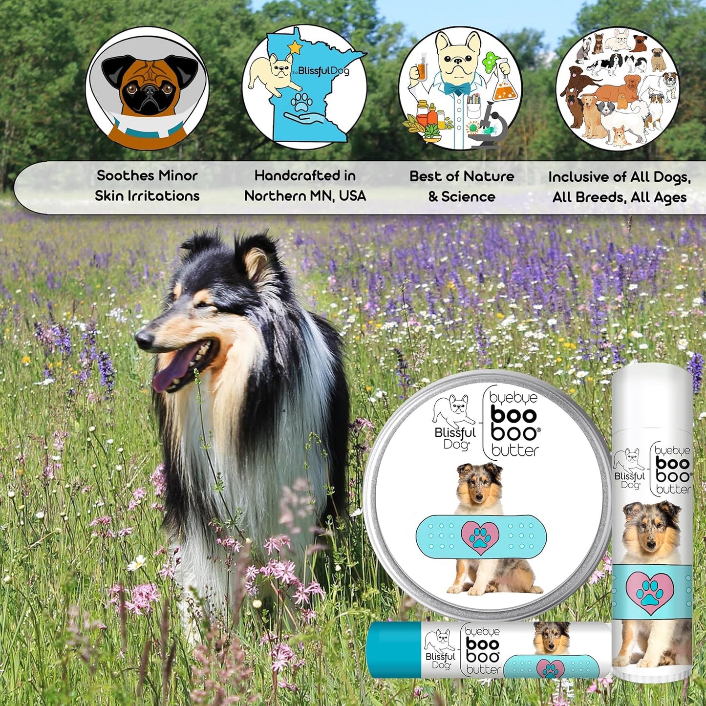 The Blissful Dog .15 oz Tube Collie Booboo Butter