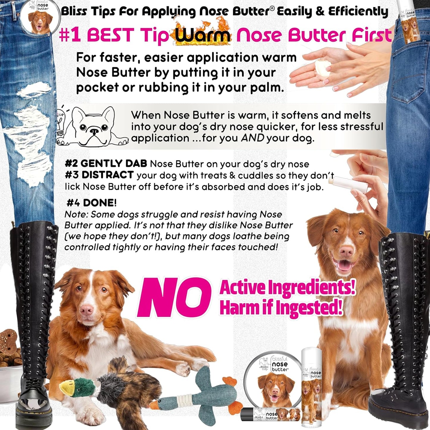 The Blissful Dog Nova Scotia Duck Tolling Retriever Unscented Nose Butter - Dog Nose Butter, 0.15 Ounce