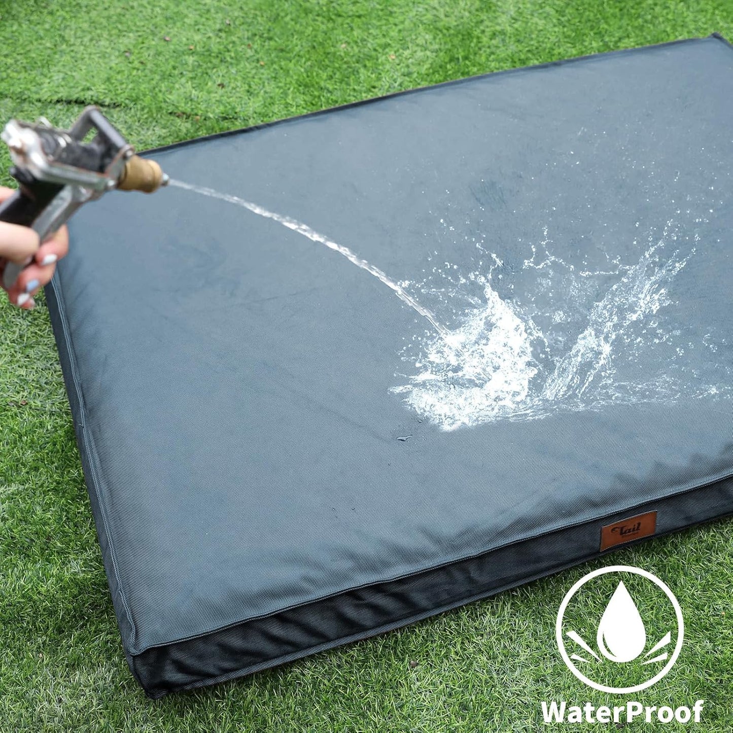 Medium Dog Bed for Medium/Small Dogs, Orthopedic Dog Beds with Removable Washable Waterproof Cover, Egg Crate Foam Pet Bed Mat, Blue