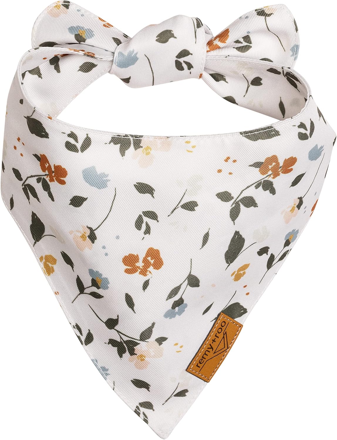 Remy+Roo Small Spring Dog Bandanas - 4 Pack Emily Set | Premium Durable Adjustable Polyester Fabric Dog Scarfs | Patented Shape Girl Dog Bandana, Trendy Patterns, Floral Dog Bandana