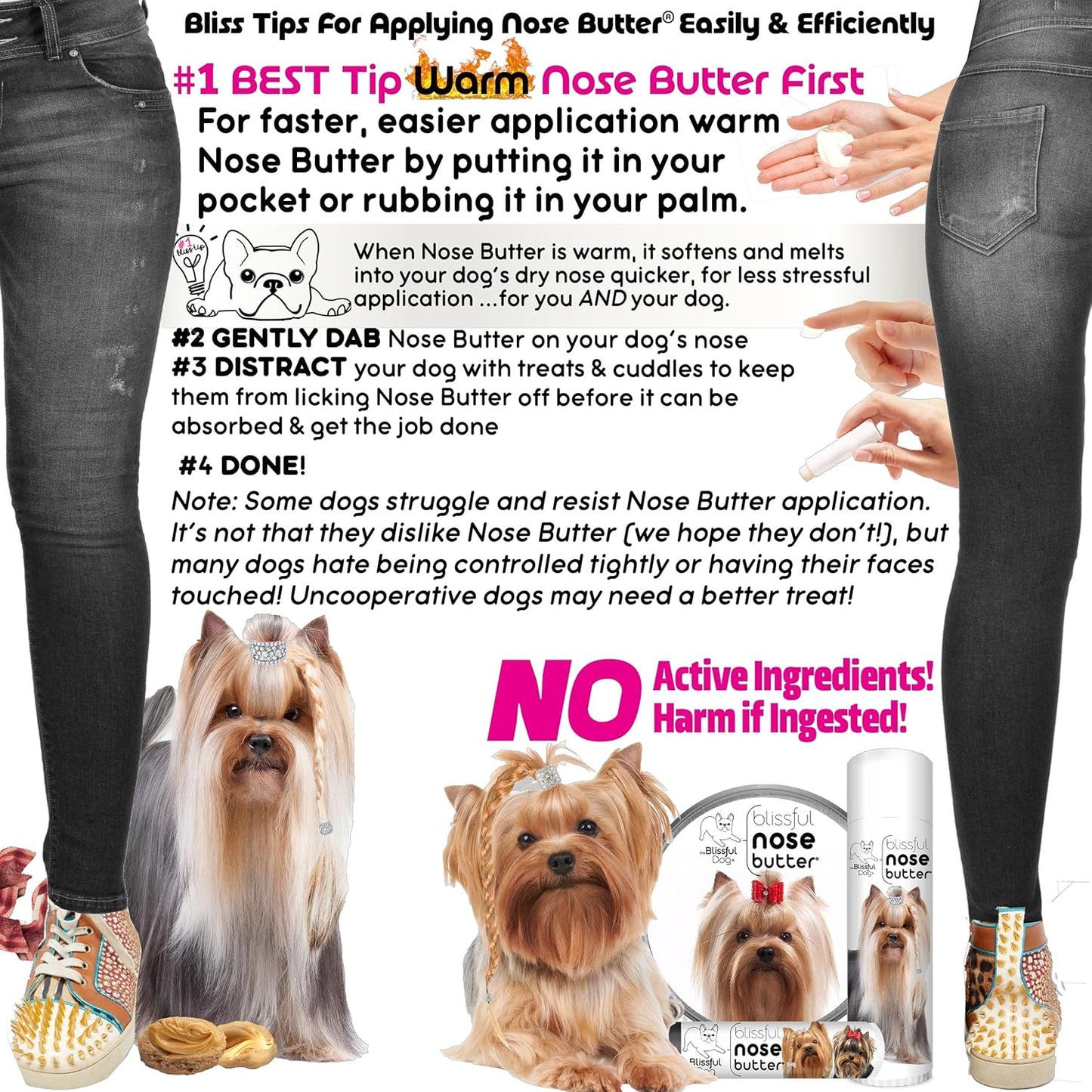 The Blissful Dog Yorkshire Terrier Unscented Nose Butter, 0.15-Ounce