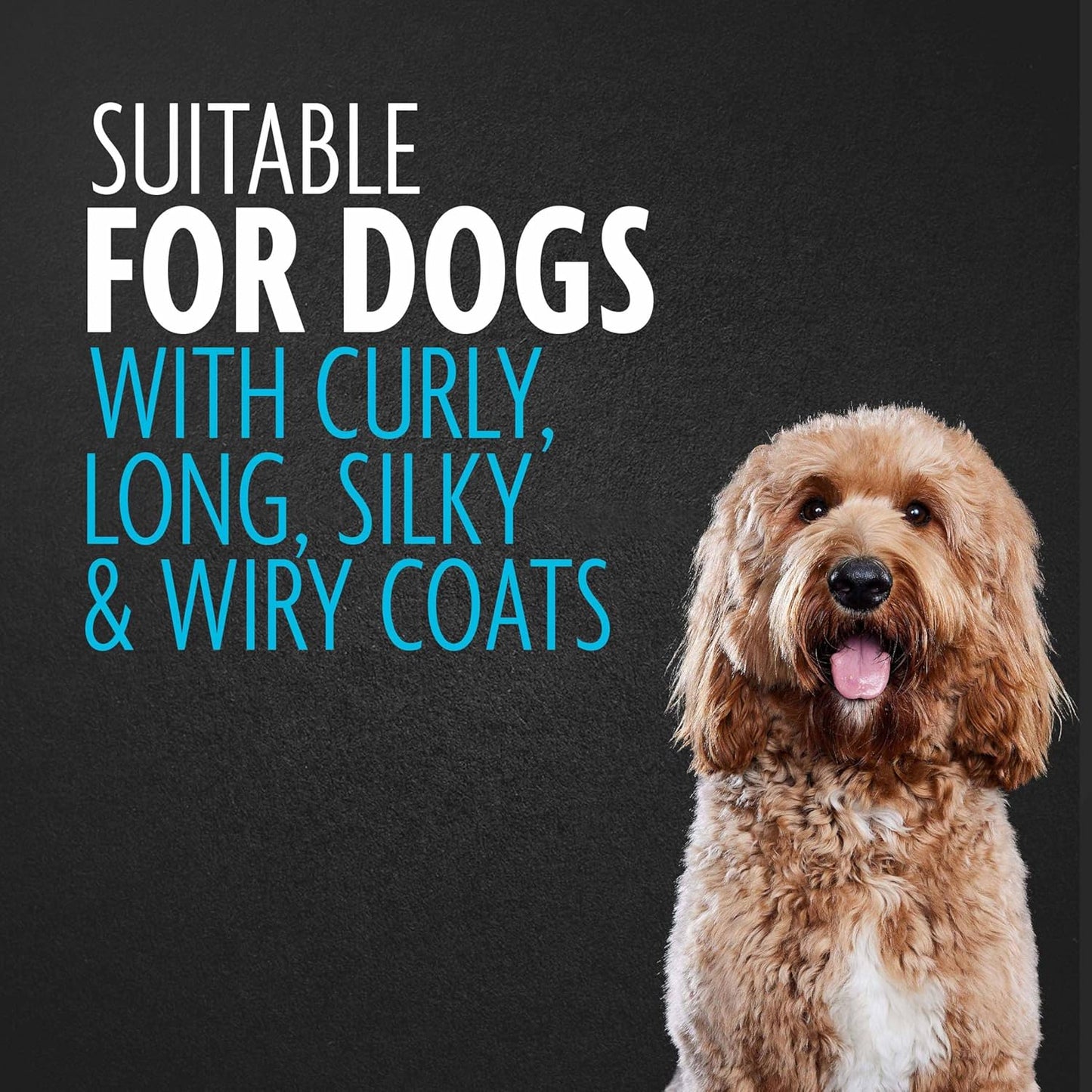 FURminator 2-in-1 Doodle Grooming Tool for Dogs, 1 Count, Dematting Tool with Comb for Mats, Tangles & Maintenance on Curly, Long, Silky & Wiry Coats