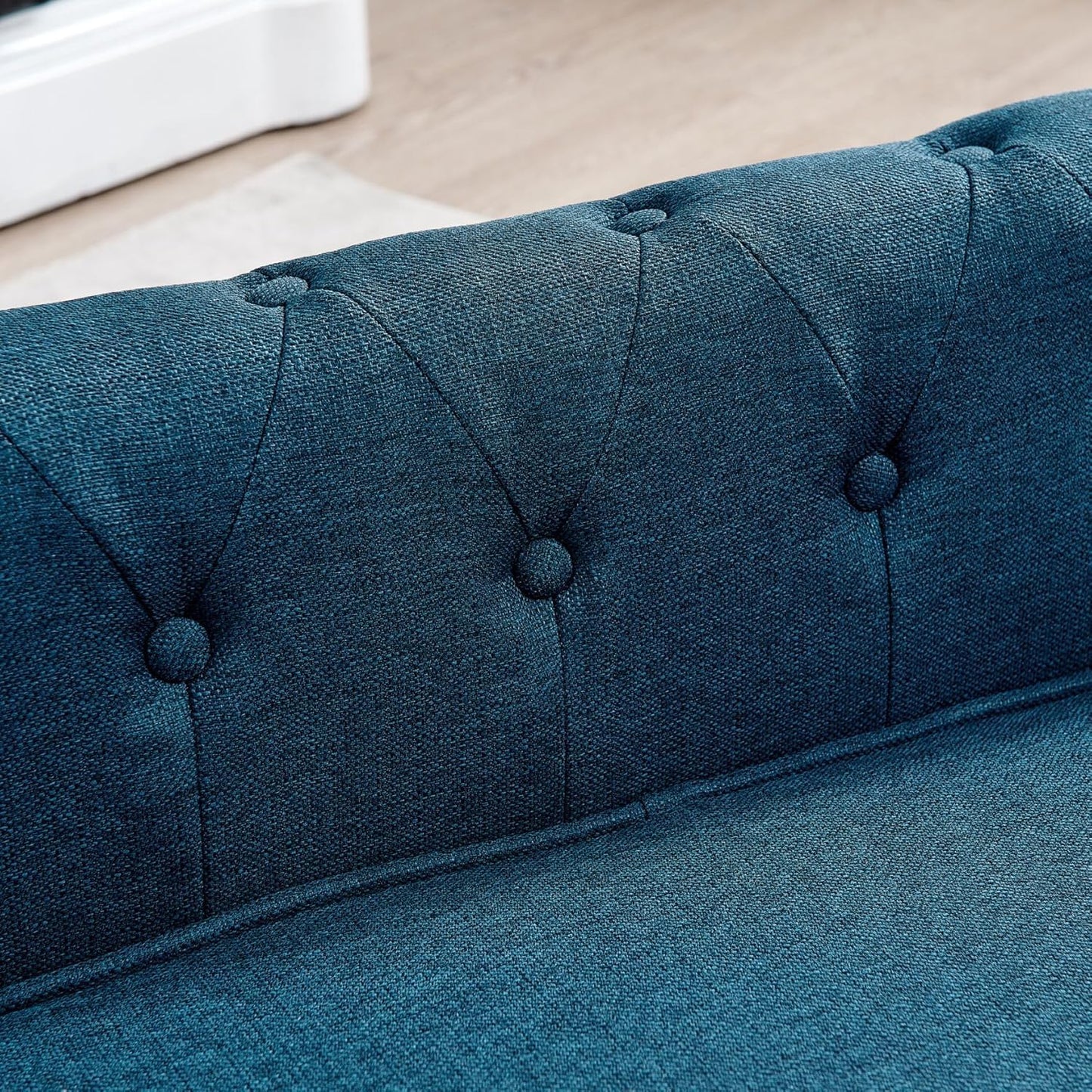 Dog Sofa Couch for Medium to Large Dogs, 31" Memory Foam Dog Couch with Washable Fabric, Removable Cushion, Sofa Bed for Medium and Large Dogs, Blue