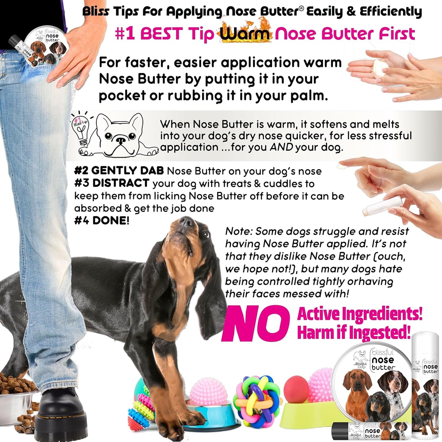 The Blissful Dog Coonhound Unscented Nose Butter, 8-Ounce