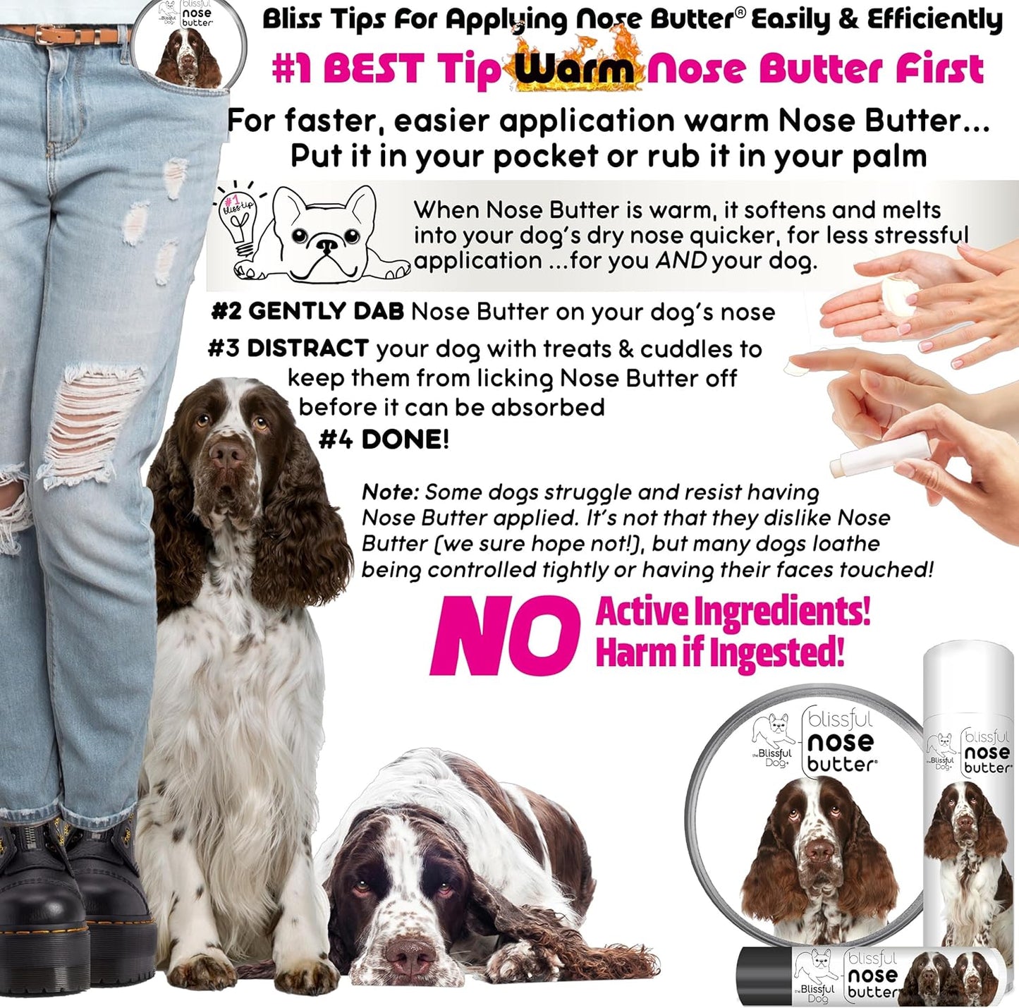 The Blissful Dog Springer Spaniel Unscented Nose Butter, 16oz