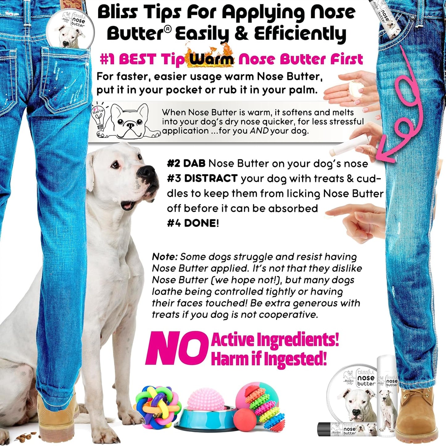 The Blissful Dog Dogo Argentino Unscented Nose Butter - Dog Nose Butter, 2 Ounce